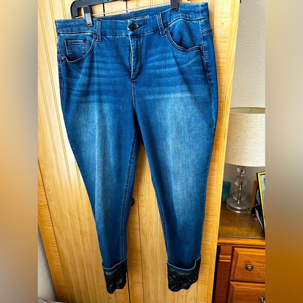 Chico’s women ankle jeans with sequin details